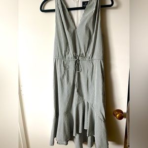 Adrianna Pappel Sz 2 cotton dress with ruffled offset skirt